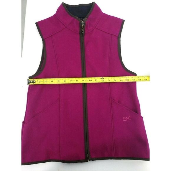 Stormy Kromer SK The Ida Outfitter Fushia Raspberry Pink Vest Wool Full Zip - Picture 10 of 15